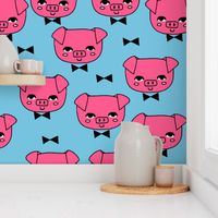 Mr. Pig - Bright Pink/Soft Blue by Andrea Lauren