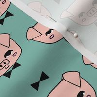 Mr. Pig - Light Pink/Sage by Andrea Lauren