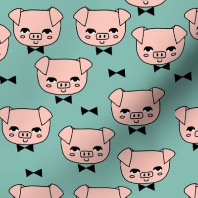 Mr. Pig - Light Pink/Sage by Andrea Lauren