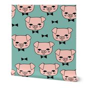 Mr. Pig - Light Pink/Sage by Andrea Lauren