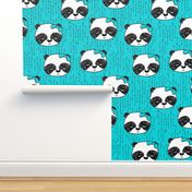 Panda with Bow - Robins Egg Blue by Andrea Lauren