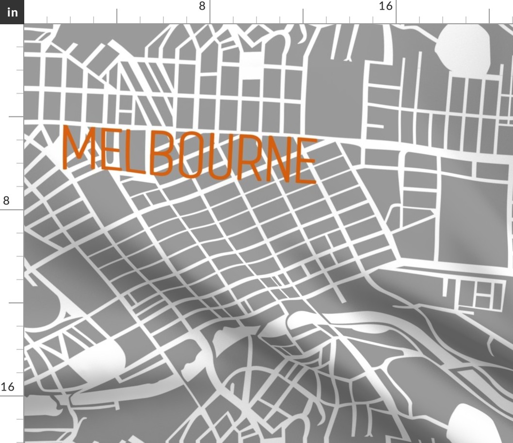 Modern Melbourne map