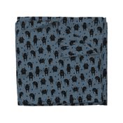 monsters // creepy scary boys room monster fabric blue dark blue boys