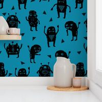 monsters // creepy kids fabric for boys room little kids monster scary quirky cute