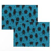 monsters // creepy kids fabric for boys room little kids monster scary quirky cute