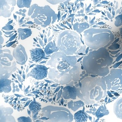 florals - blue