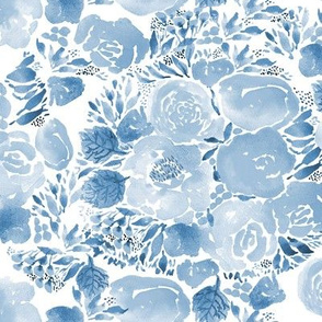 florals - blue