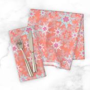 Snowflakes on Rosy Background