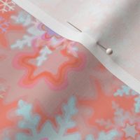 Snowflakes on Rosy Background