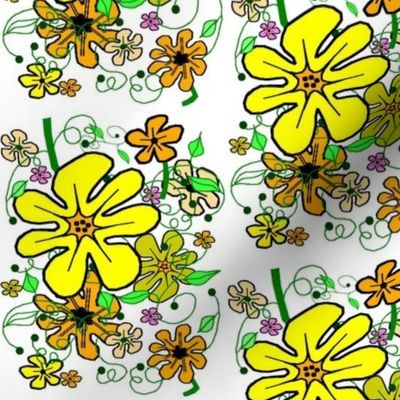 Sunshine Floral on White