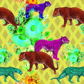 exotic cats of the wallpaper jungle