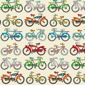Cartoon Bike Bicycle Fabric, Wallpaper and Home Decor | Spoonflower