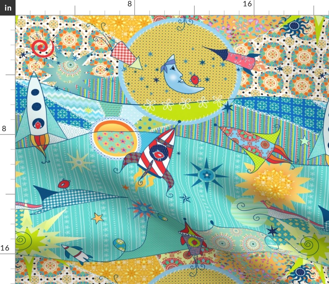 Rockets crazy quilt 