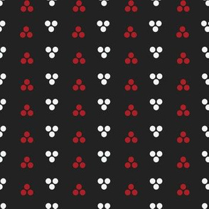 Dapper Dot - White, Red and Black