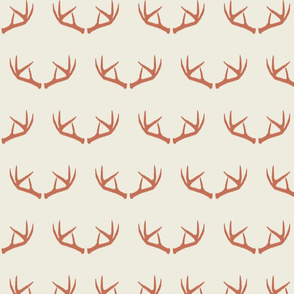 Antlers-Cream & Toasted Coral