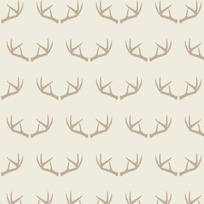 Antlers-Cream & Natural Beige
