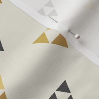 Trilogy Triangles-Lined-Mustard, Cream, & Gray