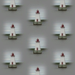 Lighthouse on Gray