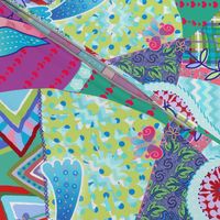 bohemian bird crazy quilt ♥