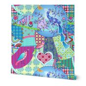 bohemian bird crazy quilt ♥