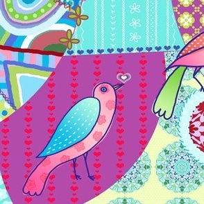 bohemian bird crazy quilt ♥