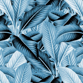 Palm In Palm ~ Profusion ~ Blue and White