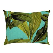 Palm In Palm ~ Tropical Blue Linen