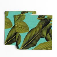 Palm In Palm ~ Tropical Blue Linen