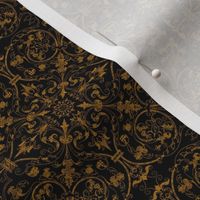 Renaissance Embroidery ~ Encrusted Gilt Thread on Black