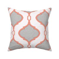 Alessandra Trellis in Coral and Gray