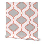 Alessandra Trellis in Coral and Gray