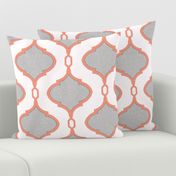 Alessandra Trellis in Coral and Gray