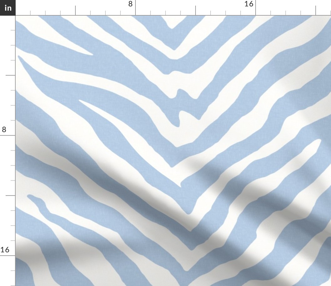 Large Scale Zebra in Soft Blue 1