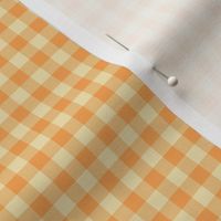 orange creamsicle gingham, 1/4" squares 