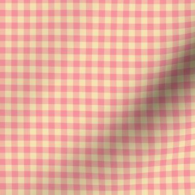 pink creamsicle gingham, 1/4" squares 