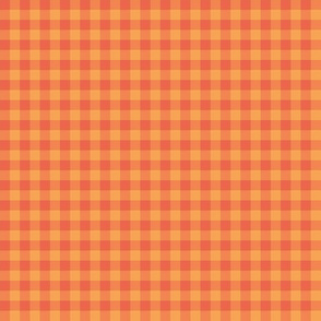 double orange gingham, 1/4" squares 