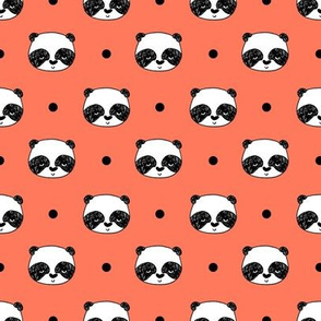 panda // coral panda cute pandas fabric best nursery fabric cute kawaii illustration for panda design andrea lauren fabric