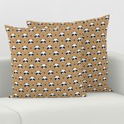 panda // tan panda fabric cute panda head fabric scandi nursery illustration