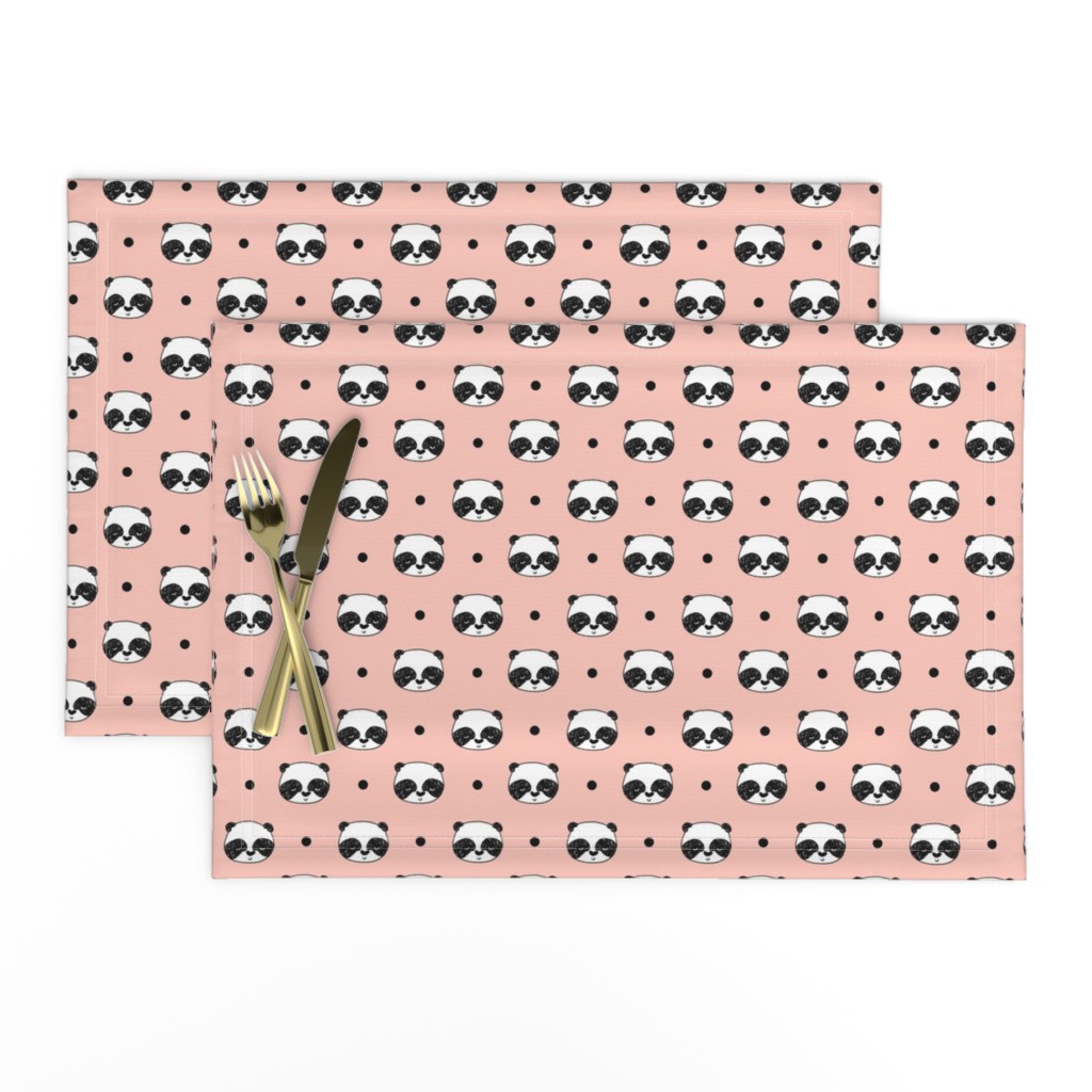 panda // pink baby nursery panda fabric cute illustration kawaii pandas design