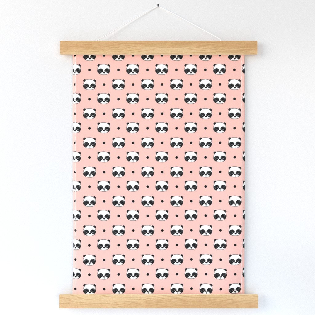 panda // pink baby nursery panda fabric cute illustration kawaii pandas design