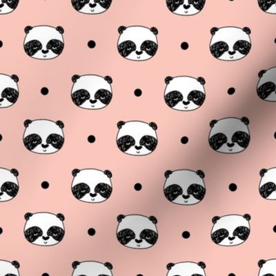 panda // pink baby nursery panda fabric cute illustration kawaii pandas design