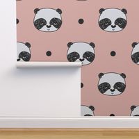 panda // pink baby nursery panda fabric cute illustration kawaii pandas design