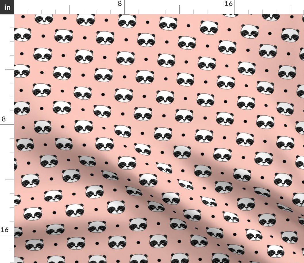 panda // pink baby nursery panda fabric cute illustration kawaii pandas design