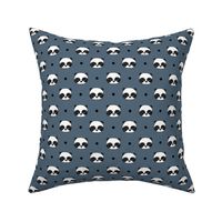 panda // blue  grey panda head best illustration scandi kids nursery baby fabric