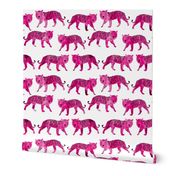 tiger // watercolors tigers cute girls painted pink tiger fabric girls baby nursery