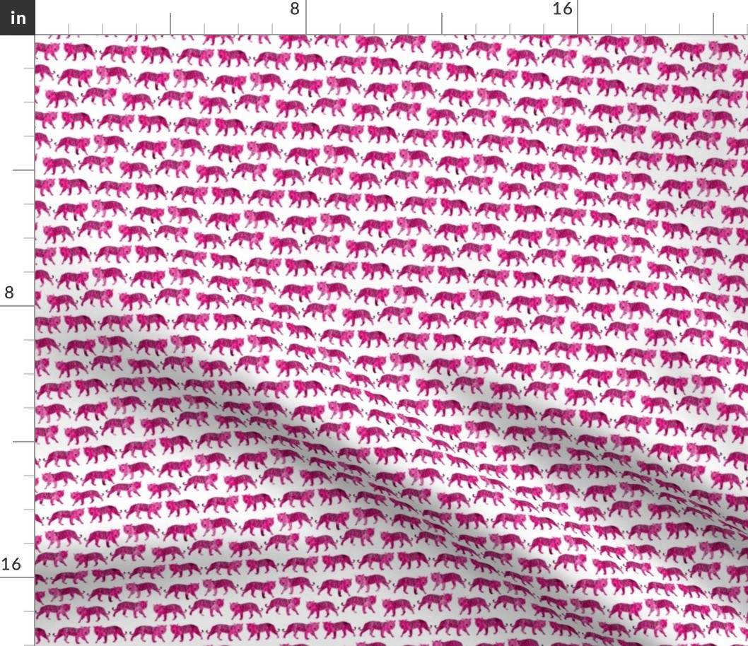 tiger // watercolors tigers cute girls painted pink tiger fabric girls baby nursery