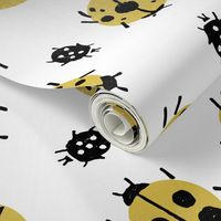 Ladybugs - Mustard/White by Andrea Lauren