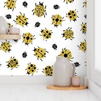 Ladybugs - Mustard/White by Andrea Lauren