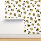 Ladybugs - Mustard/White by Andrea Lauren