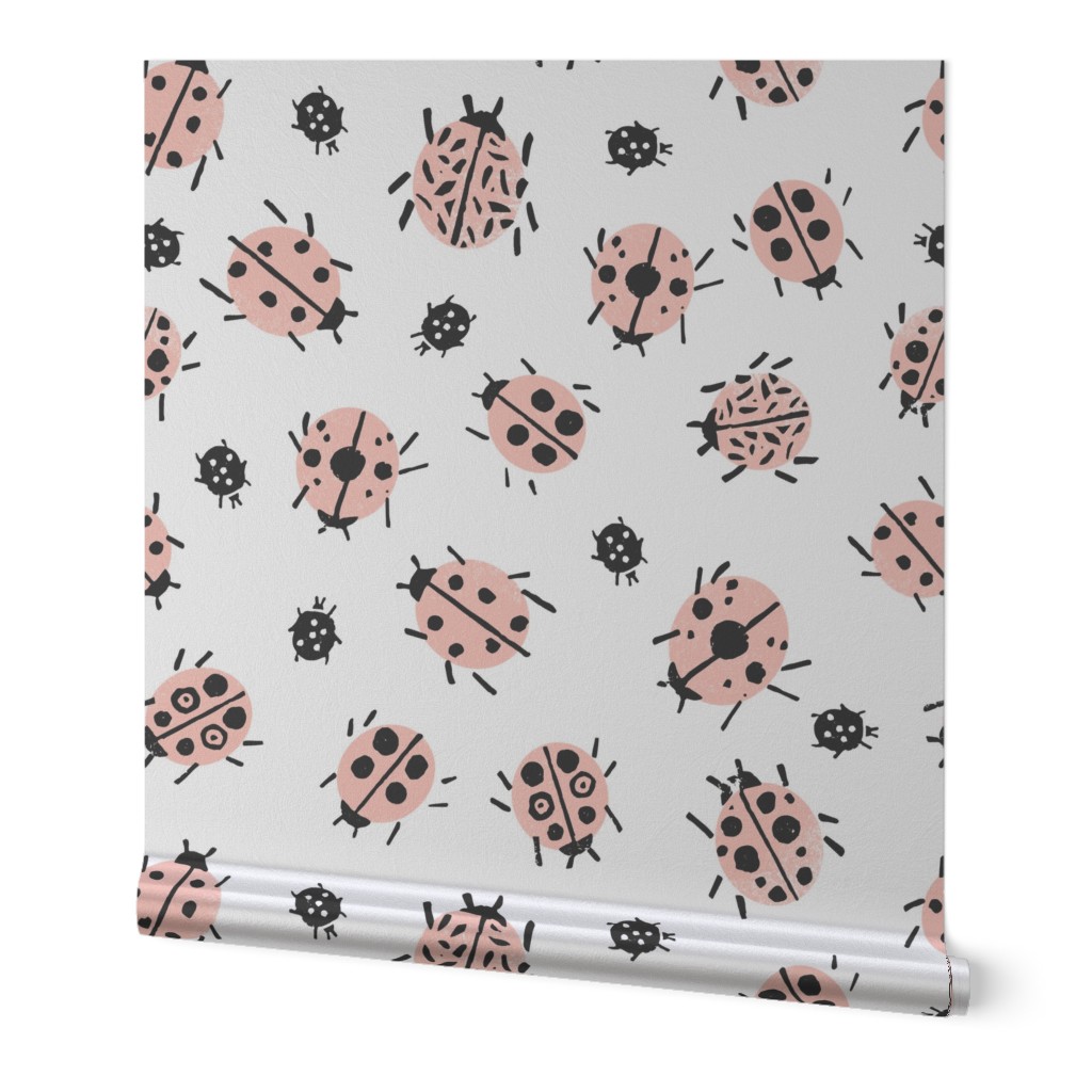 Ladybugs - Pale Pink/White by Andrea Lauren